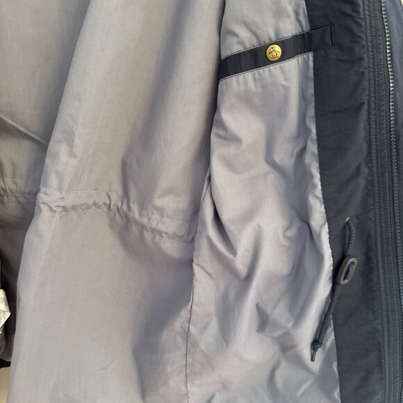 Original Penguin by Munsingwear Rain Coat M Navy Hooded Jacket Cotton Blend - Picture 10 of 12